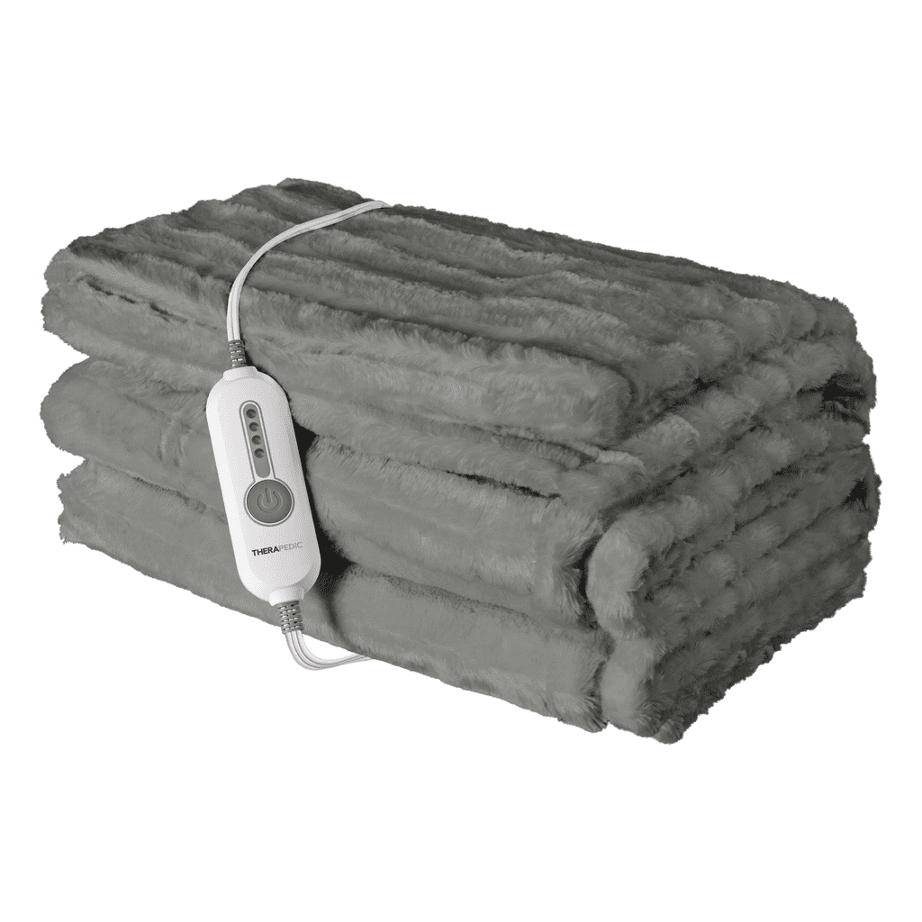 Therapedic Home Solutions Luxe Heated Throw – Plug-In Electric Blanket ...