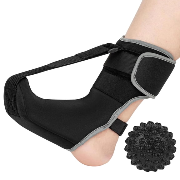 Therapeutic Night Foot Splint For Plantar Relief Cushioned Ankle Brace Massages Roller