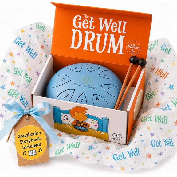 Therapeutic Steel Tongue Drum, All Ages Portable Drum for Music Therapy, Stress Relief, Education, Sound Baths, Dorms & Festivals, 6 in 8 notes