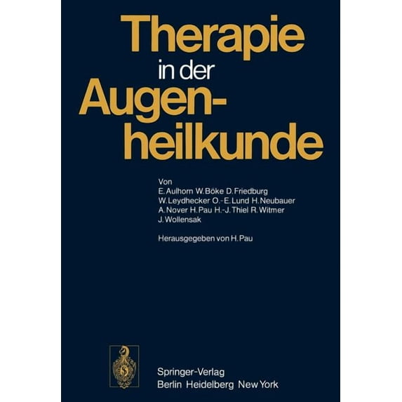 Therapie in Der Augenheilkunde, (Paperback)
