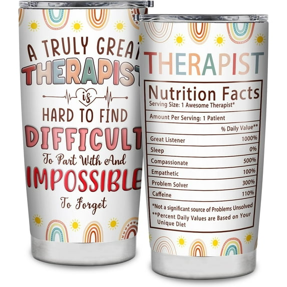Therapist Gifts Tumbler Respiratory,Physical,Massage,Speech, Therapist Gifts Birthday Gift for Occupational Stainless Steel Travel Cup 20oz