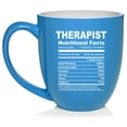 thumbnail image 1 of Therapist Nutrition Facts Funny Gift Ceramic Coffee Mug Tea Cup Gift for Her, Him, Friend, Coworker, Wife, Husband (16oz Light Blue), 1 of 1