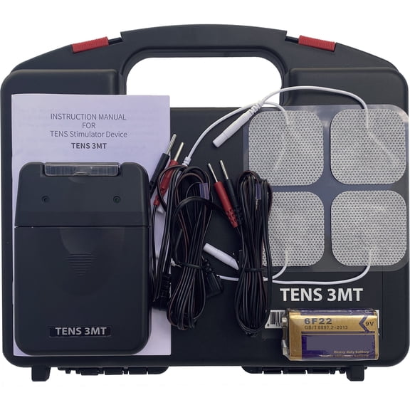 Therapist s Choice TENS Unit Muscle Stimulator with Accessories TENS Unit Muscle Stimulator for Back Pain Relief, TENS Machine, Neck Pain, Sciatica Pain Relief, Nerve Pain Relief
