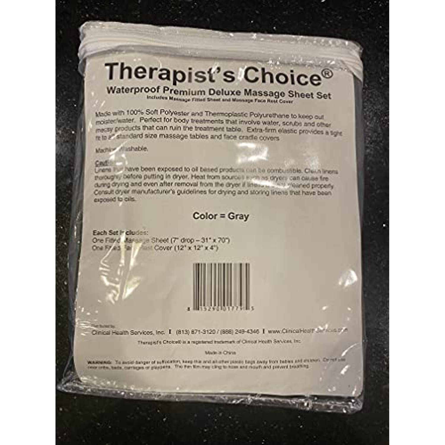 Therapists Choice Waterproof Massage Sheet 2pc Set, Machine Washable