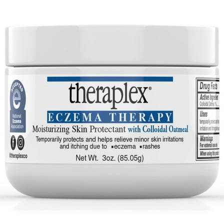 Theraplex Eczema Cream - Eczema Treatment Moisturizing Protecter - TSA Compliant Anti-Itch Skin Protectant for Dry, Irritated, Sensitive and Eczem-Prone Skin, 3 oz