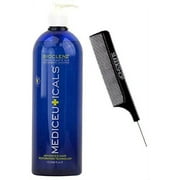 Therapro Mediceuticals BIOCLENZ Normal Scalp & Hair Antioxidant SHAMPOO (with Sleek Steel Pin Tail Comb) Advanced Hair Restoration Technology (33.8 oz LARGE LITER)