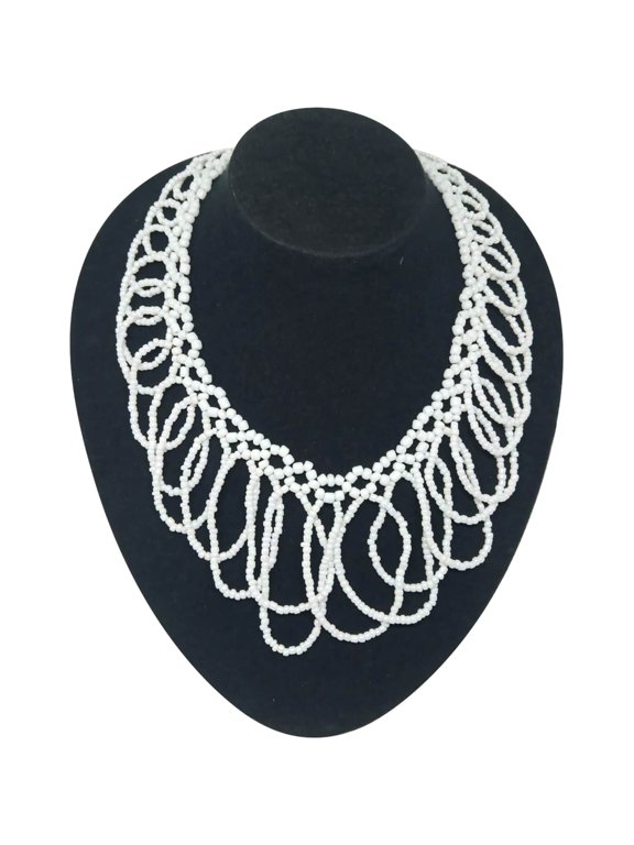 Therapy Beads Resin Lock Chain Choker Beads Beaded Necklace for Women Jewelry for Women Size 18" Birthday Christmas Gifts