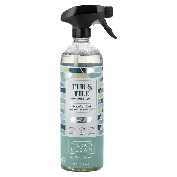 Therapy Clean Tub & Tile, Plant-Based Cleaner, Grapefruit Zest, 24 fl oz (710 ml)