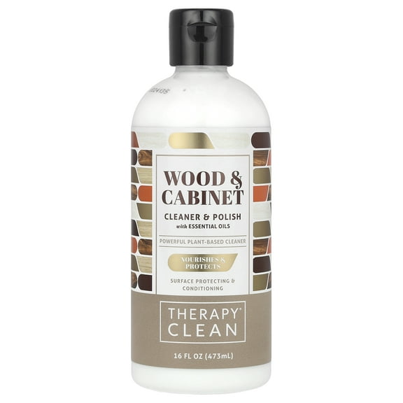 Therapy Clean Wood & Cabinet, Cleaner & Polish with Essential Oils, 16 fl oz (473 ml)