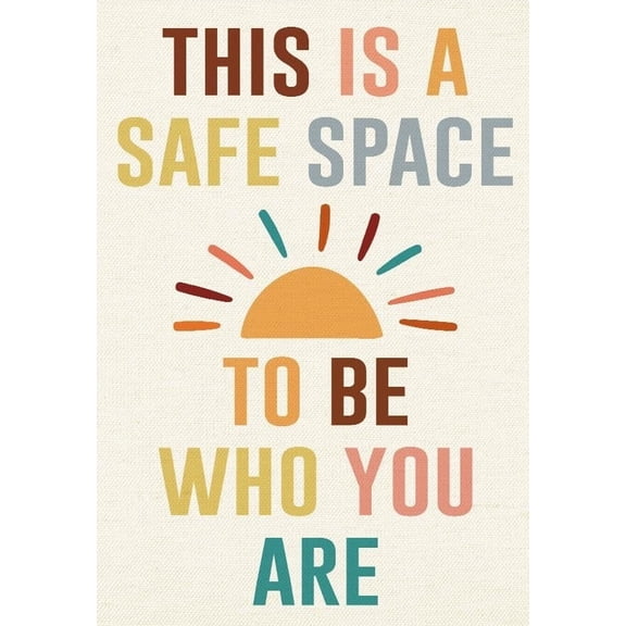 Therapy Decorations, Canvas Poster Welcome Home Decor for Front Door, Therapist Office Door Sign, Counseling Room This is A Safe Space to Be Who You Are Poster