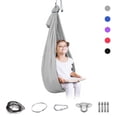 thumbnail image 1 of Rnkr Sensory Therapy Hammock Swing for Kids, Indoor & Outdoor Autism ADHD Sensory Processing Disorder Cocoon Swing with Hardware, Gray, 1 of 8