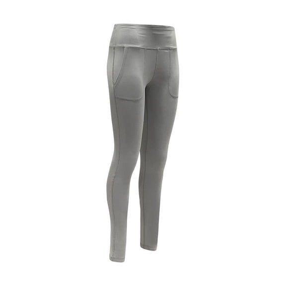 Therapy High Waist Yoga Pants with Pork Chop Pocket Running Yoga Leggings for Women - Gray - Small