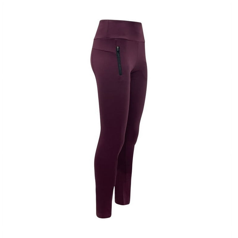 Therapy High Waisted Leggings with Slant Zipper Pockets for Women