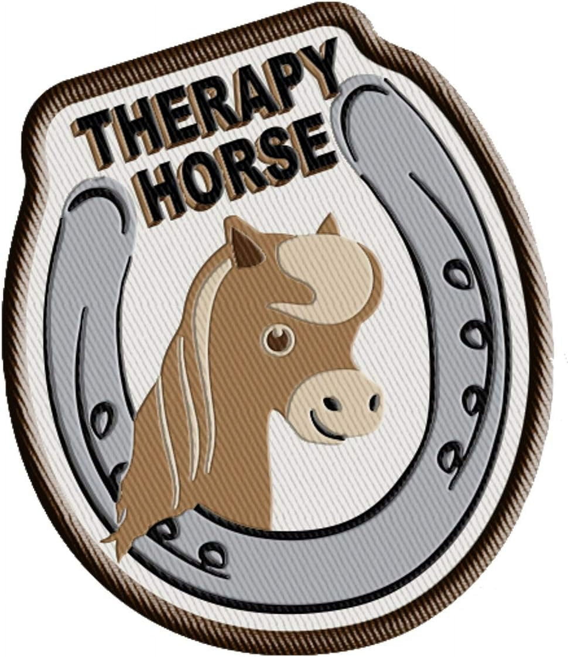 Therapy Horse Patch Embroidered Sew On Vest Patch
