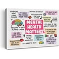 thumbnail image 1 of Therapy Office Mental Health Poster Canvas Wall Art for Decor - Motivational Mental Health Matters Canvas Print Wall Art Painting Ready to Hang - Easel & Hanging Hook 12x15 Inch, 1 of 7