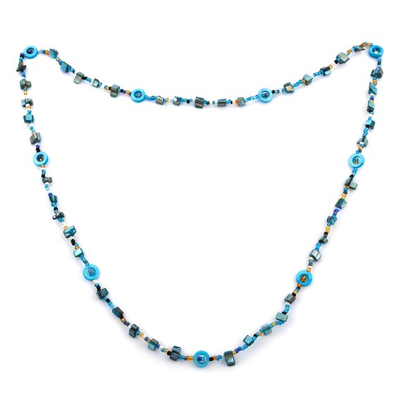 Therapy Resin Seed Beads Big Choker Beaded Necklace for Women Jewelry for Women Size 40" Birthday Christmas Gifts