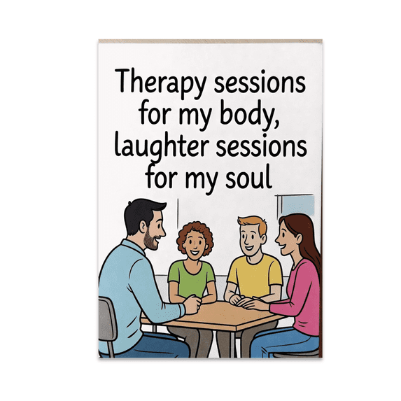 Therapy Sessions for My Body Laughter Sessions for My Soul - Therapy Humor Decor - 13x19 Poster Print