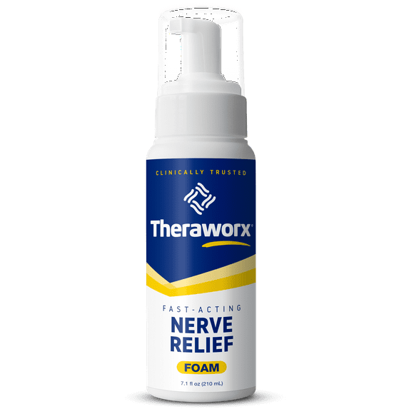 Theraworx Fast-Acting Nerve Relief Foam, Soothes Aggravated Nerves, 7.1 oz