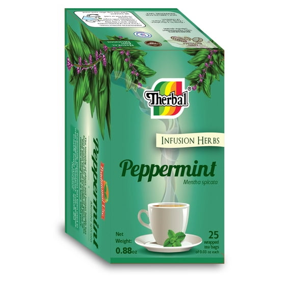 Therbal Peppermint Tea, 25 Tea Bags