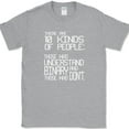 thumbnail image 1 of There Are 10 Kinds Of People T-Shirt Funn Coding Coder Binary Tee - Heather Grey, 3XL, 1 of 1