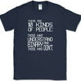 thumbnail image 1 of There Are 10 Kinds Of People T-Shirt Funn Coding Coder Binary Tee - Navy, L, 1 of 1