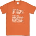 thumbnail image 1 of There Are 10 Kinds Of People T-Shirt Funn Coding Coder Binary Tee - Orange, XL, 1 of 1