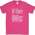 thumbnail image 1 of There Are 10 Kinds Of People T-Shirt Funn Coding Coder Binary Tee - Pink, M, 1 of 1