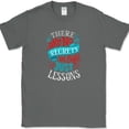 thumbnail image 1 of There Are No Regrets in Life Just Lessons T-Shirt Motivational Quote Text Tee - Charcoal, XL, 1 of 1