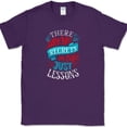 thumbnail image 1 of There Are No Regrets in Life Just Lessons T-Shirt Motivational Quote Text Tee - Purple, M, 1 of 1