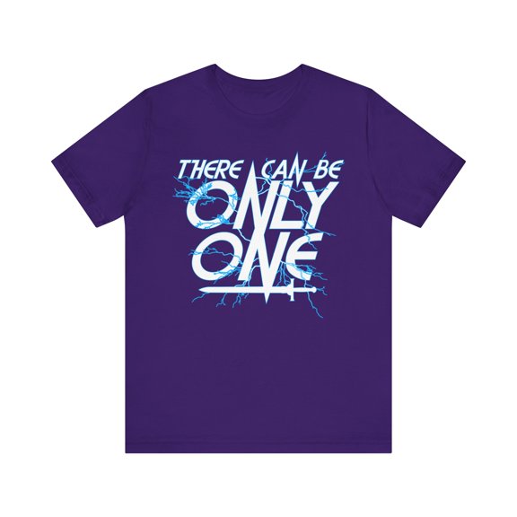 There Can Be Only One with Lightning Sword Unisex Premium Short Sleeve Tee