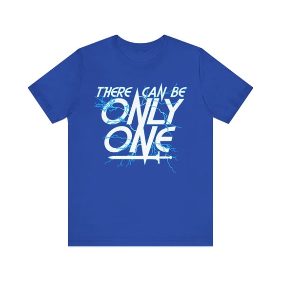 There Can Be Only One with Lightning Sword Unisex Premium Short Sleeve Tee