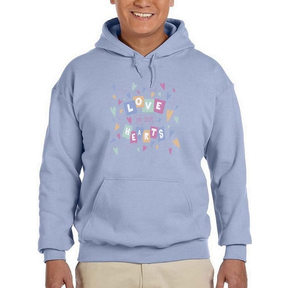 There Is Love In Our Hearts Hoodie Men -Smartprints Designs, Male 3X-Large