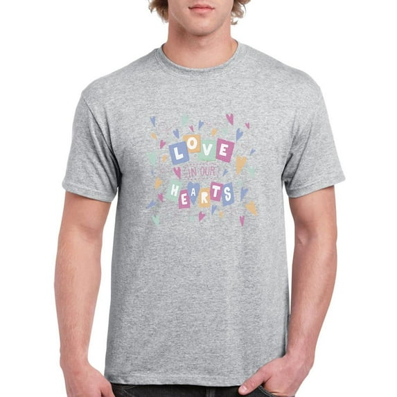 There Is Love In Our Hearts T-Shirt Men -Smartprints Designs, Male x-Large