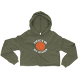 thumbnail image 1 of There Is No Off Season" Women's Crop Hoodie by LU JACKS® (Military Green, M), 1 of 1