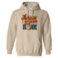 thumbnail image 1 of There Is No Place Like Home Baseball Hoodie Sweatshirt Unisex 3X-Large Sand, 1 of 5