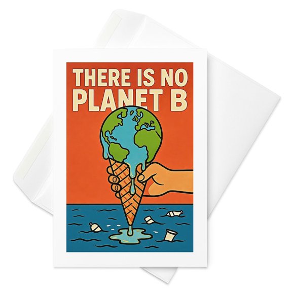 There Is No Planet B Climate Message poster Wall Art Decor 8x12 UNFRAMED