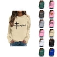 thumbnail image 1 of There Is Nothing Too Big For God Christian Sweatshirts for Women Long Sleeve Crewneck Graphic Sweatshirt Pullover Tops, 1 of 5