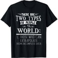 thumbnail image 1 of There Only Two Types People Can Extrapolate Incomplete Data T-Shirt Black Large, 1 of 4