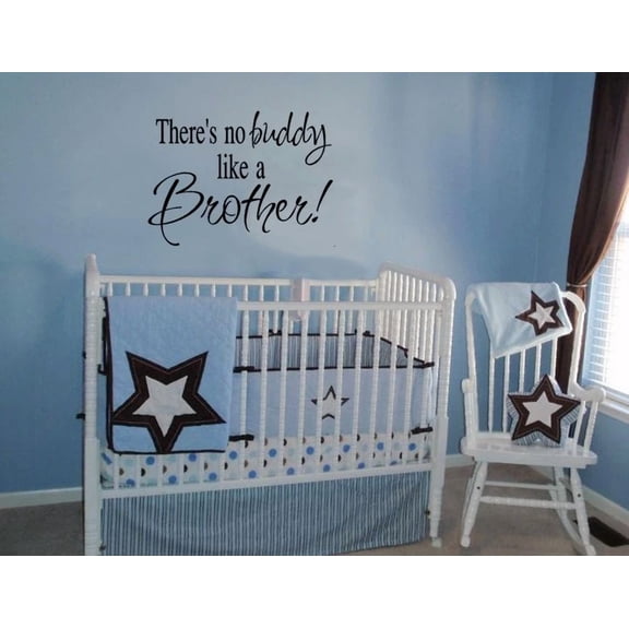 There'S No Buddy Like A Brother Lettering Decal Wall Vinyl Decor Quote Sticker