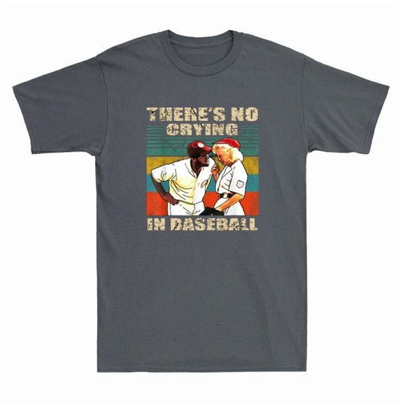 There'S No Crying In Baseball Funny Graphic Vintage Men'S Short Sleeve T-Shirt Unisex S-5XL Hot Trending Shirt, Vintage Birthday Gift