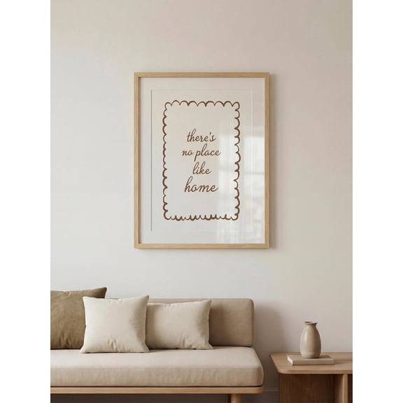 There’S No Place Like Home Print Handdrawn Typography Neutral Home Decor