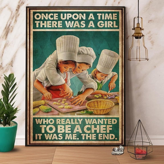 There Was A Girl Really Wanted To Be A Chef Paper Poster No Frame Matte Wall Art Decor 11 x 17 Inch Poster