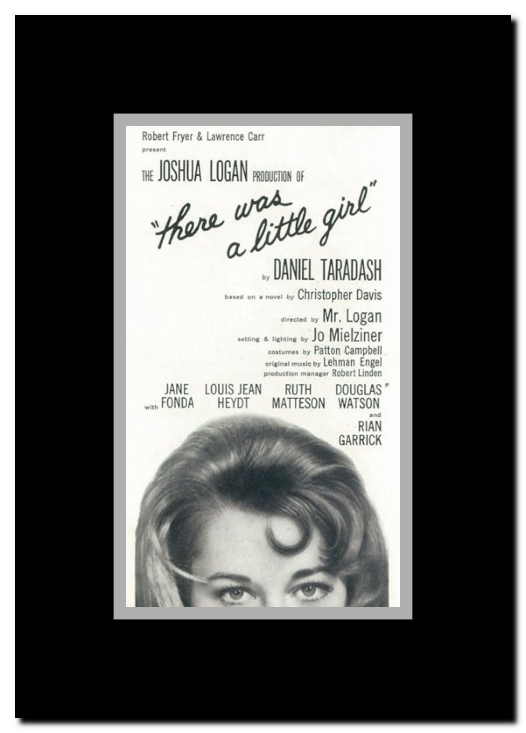There Was A Little Girl (Broadway) Framed Movie Poster
