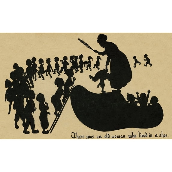 There Was An Old Woman Who Lived In A Shoe Print By Mary Evans Picture Librarypeter & Dawn Cope Collection