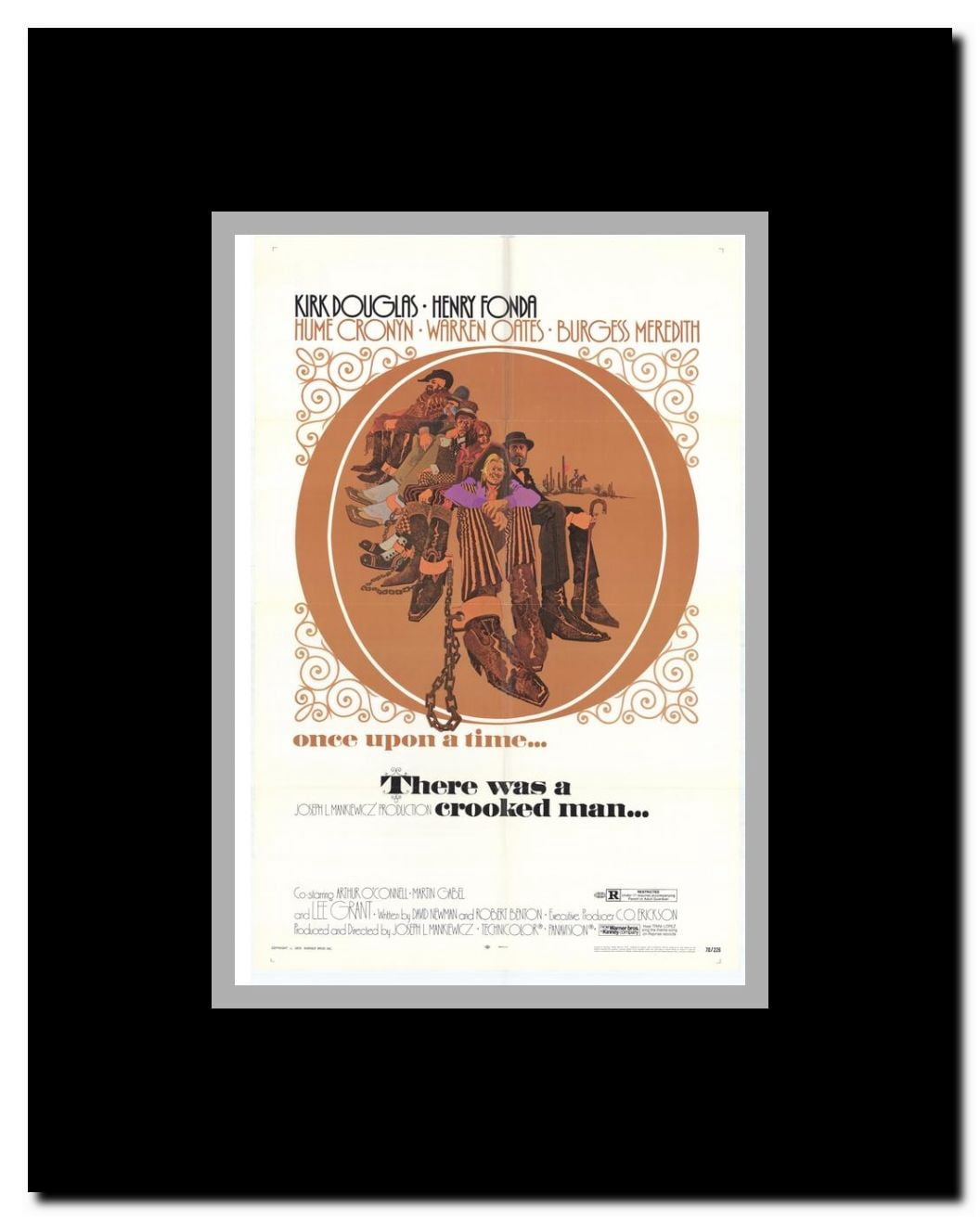 There Was a Crooked Man Framed Movie Poster