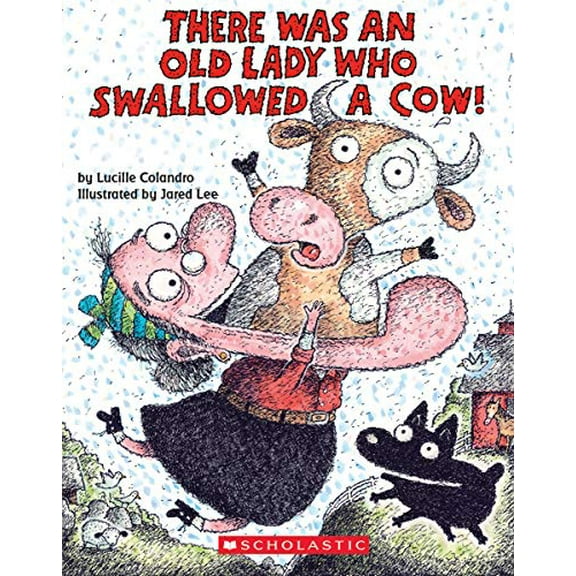 Pre-Owned There Was an Old Lady Who Swallowed a Cow! (Board Book) (Board book) 133833980X 9781338339802