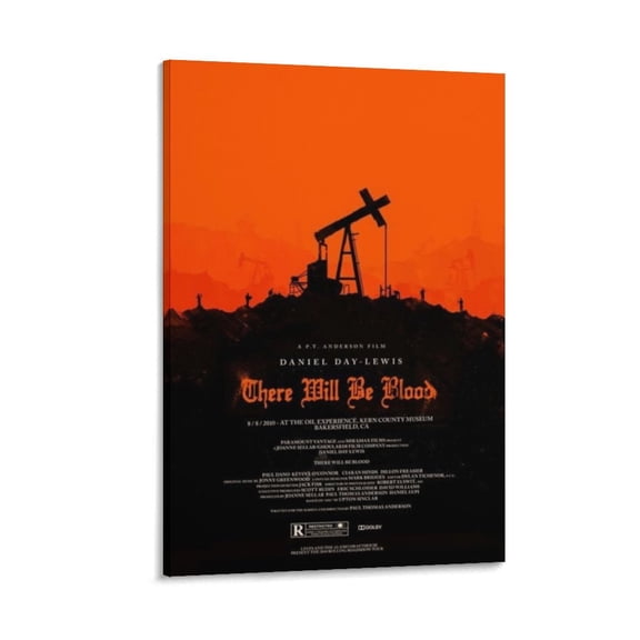 There Will Be Blood Movie Poster Canvas Wall Art Poster Decorative Bedroom Modern Home Print Picture Artworks Posters 24x36inch(60x90cm)