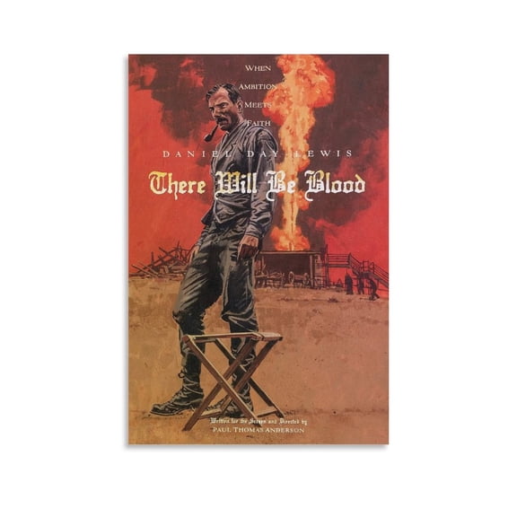 There Will Be Blood Movie Poster Print Photo Art Painting Canvas Poster Home Decorative Bedroom Modern Decor Posters Gifts 12x18inch(30x45cm)