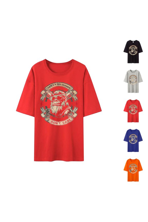 There's A 99% Chance I Don't Care Graphic Tees for Men 2026 Summer Casual Short Sleeve Crewneck Funny Monkey T Shirts