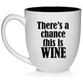 thumbnail image 1 of There's A Chance This Is Wine Funny Ceramic Coffee Mug Tea Cup Gift (16oz White), 1 of 1